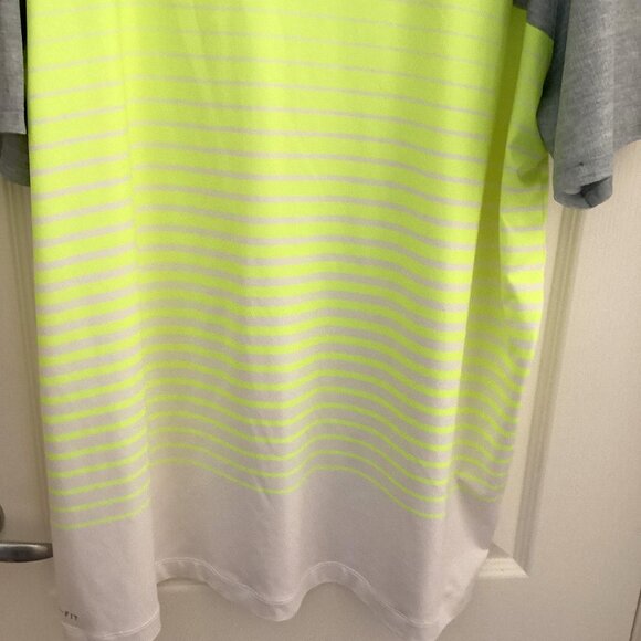 Tiger Woods Collection Nike Men's Polo Shirt Size XXL Striped Golf Short Sleeves - Picture 3 of 9